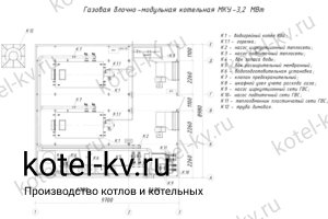 Чертежи газовой модульной котельной 3.2 МВт с ГВС